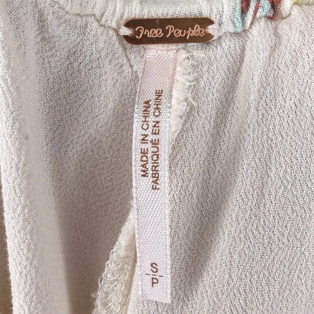 |EUC| FREE PEOPLE Island Time Floral Print One-Shoulder Wide-Leg Jumpsuit - Picture 6 of 9